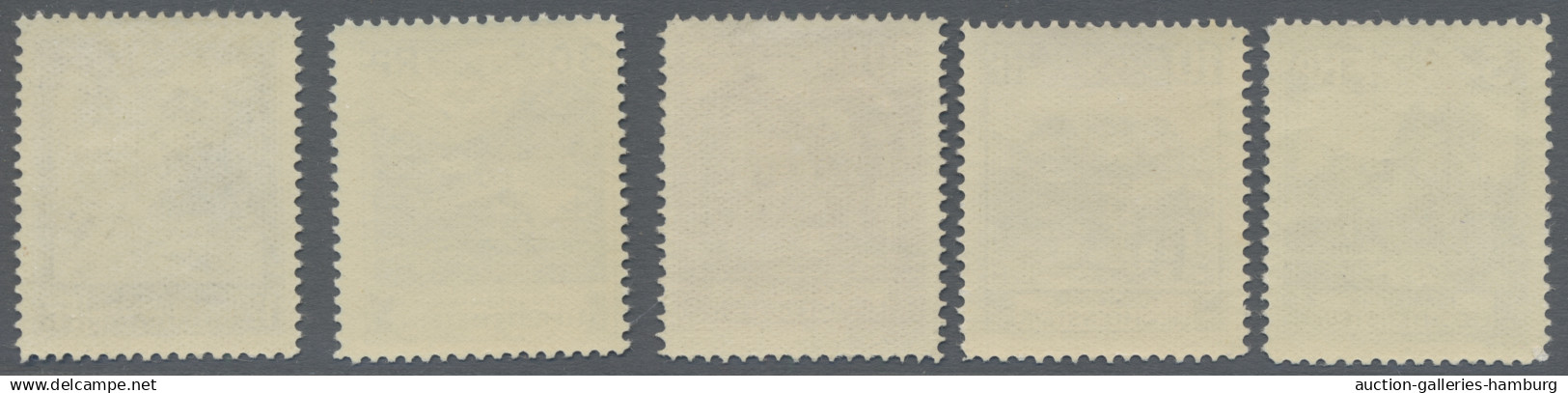 Liechtenstein: 1930, Freimarken In Zähnung 11 ½, Acht Werte 5 Rp. - 2 Franken, L - Neufs