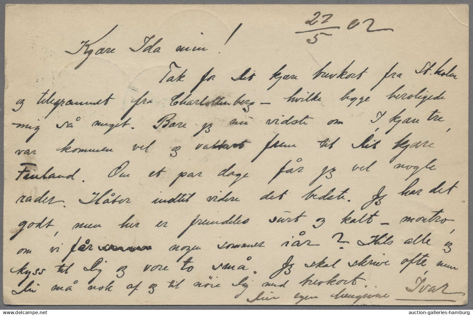 Norway - Post Marks: FELDPOST; 1902, 5 Öre-Ganzsachenkarte, Entwertet "FELTPOSTK - Sonstige