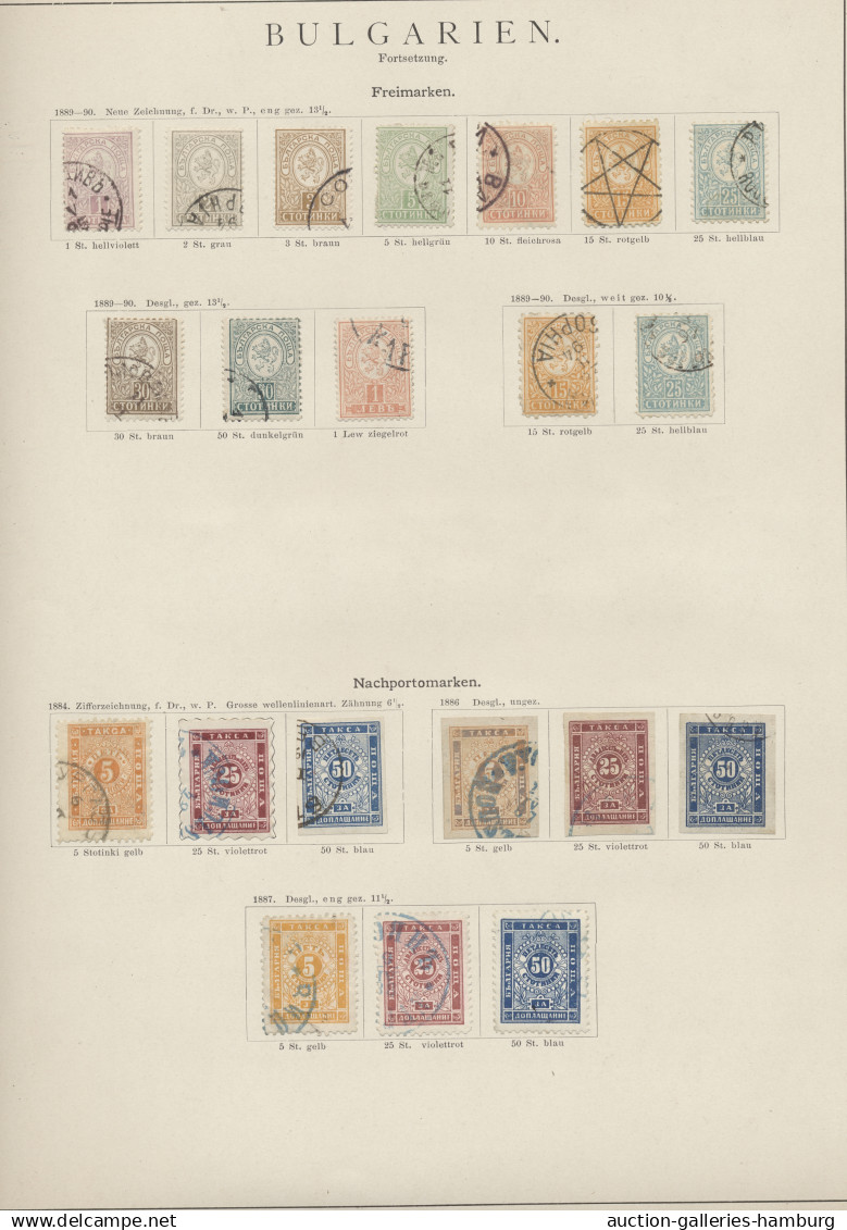 Nachlässe: BULGARIEN; 1879-1890, Gestempelte Sammlung Der Klassik Auf 2 Alten Al - Lots & Kiloware (min. 1000 Stück)