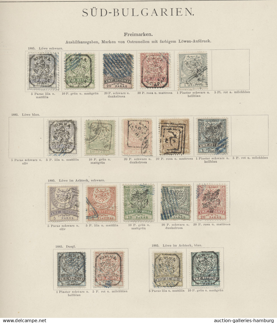 Nachlässe: BULGARIEN; 1879-1890, Gestempelte Sammlung Der Klassik Auf 2 Alten Al - Lots & Kiloware (min. 1000 Stück)