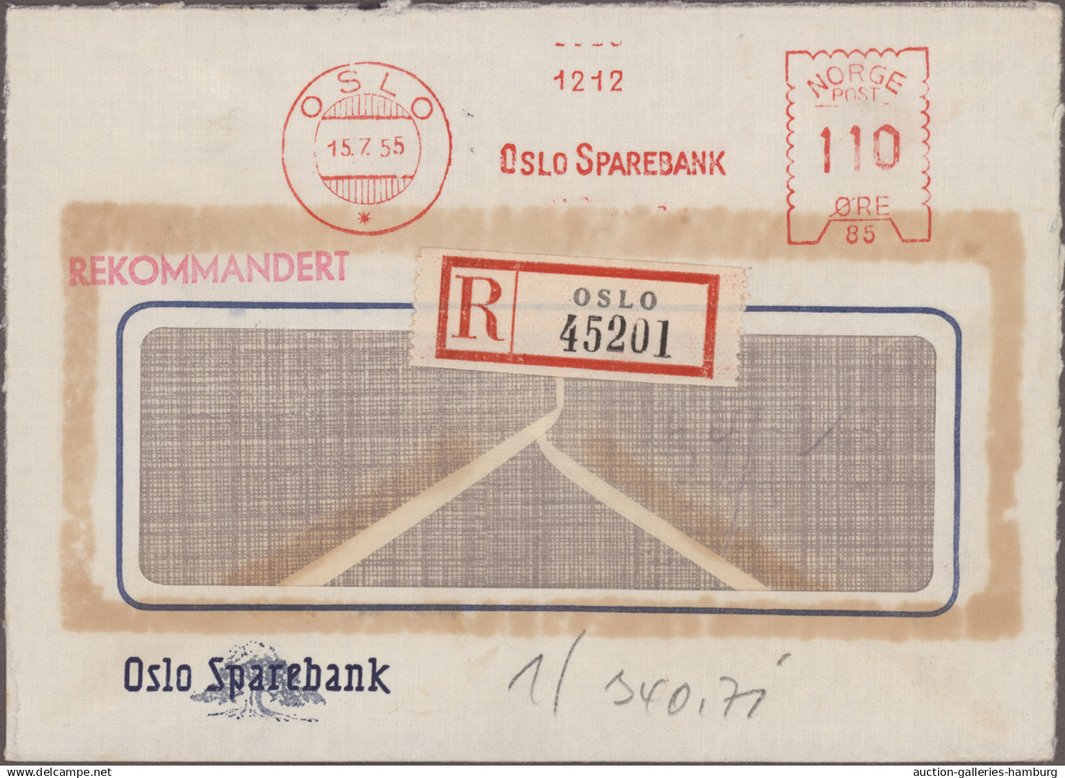 Liquidationsposten: Norwegen - 1927/1977, METER MARKS, Assortment Of Apprx. 117 - Stamp Boxes