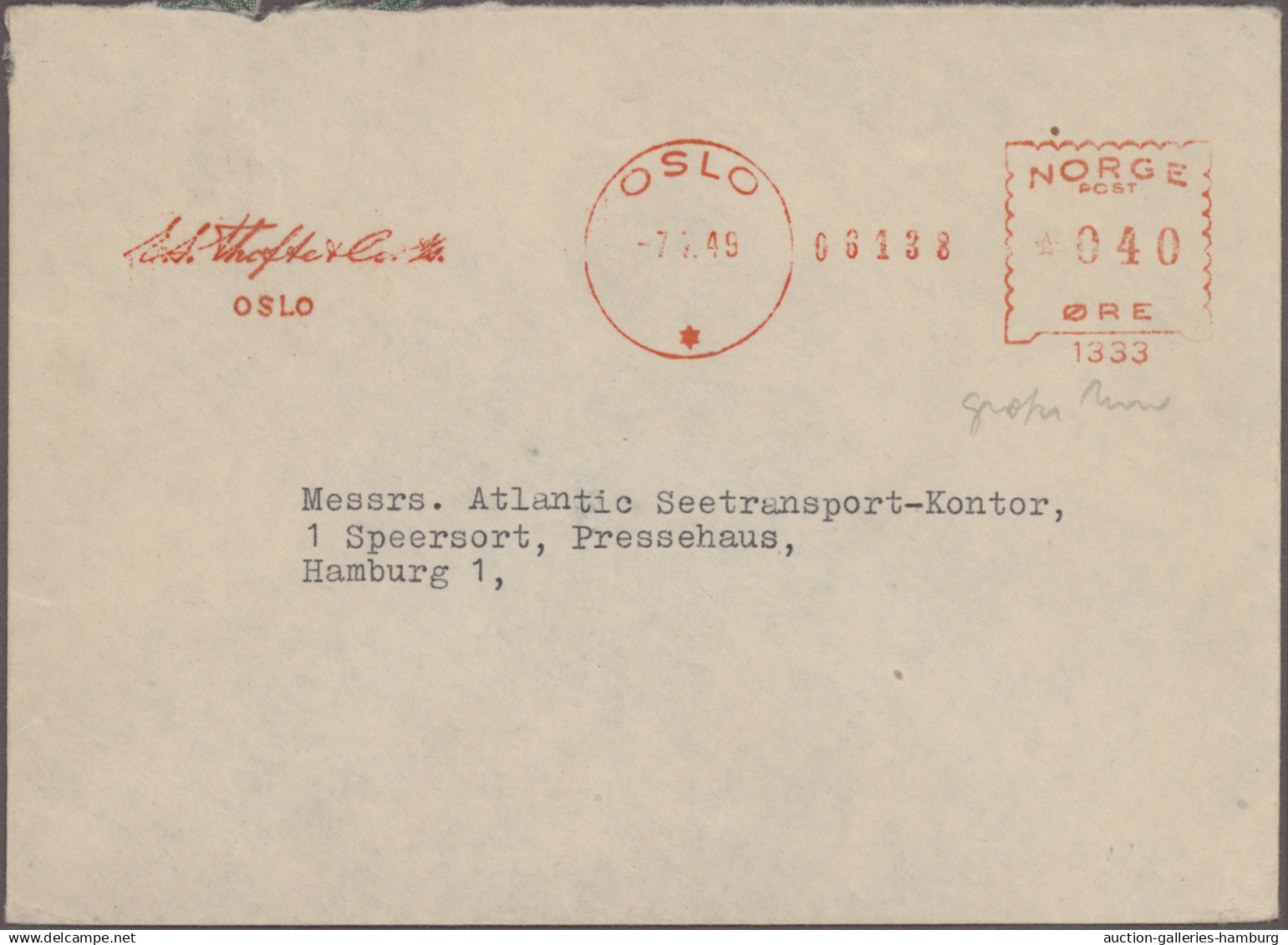 Liquidationsposten: Norwegen - 1927/1977, METER MARKS, Assortment Of Apprx. 117 - Stamp Boxes