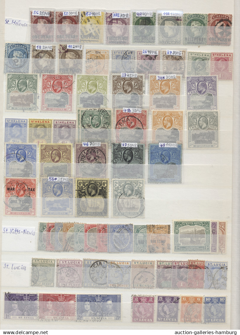 Great Britain: 1840-1966, überwiegend gestempelte Sammlung in einem dickem Einst