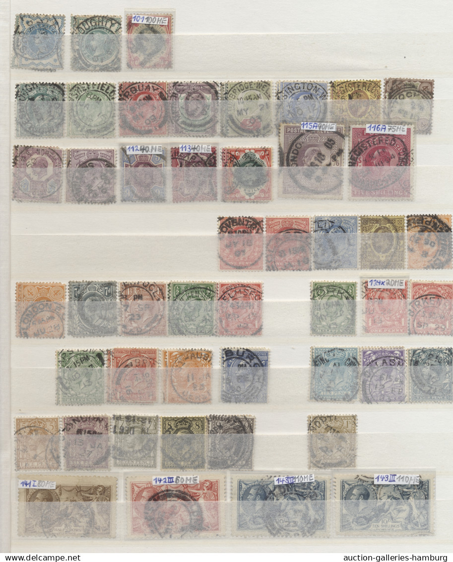 Great Britain: 1840-1966, überwiegend gestempelte Sammlung in einem dickem Einst