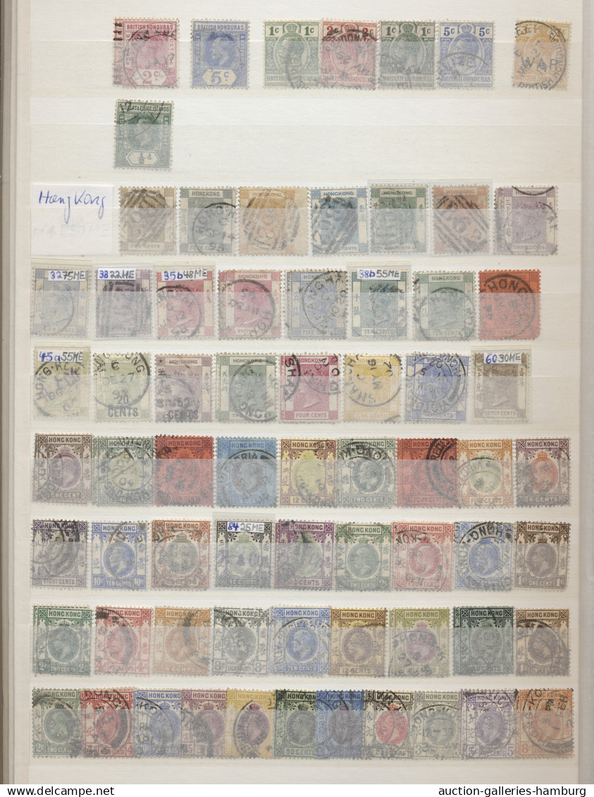 Great Britain: 1840-1966, überwiegend gestempelte Sammlung in einem dickem Einst