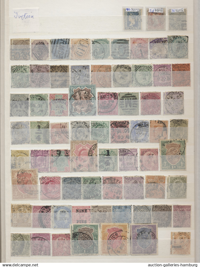 Great Britain: 1840-1966, überwiegend gestempelte Sammlung in einem dickem Einst