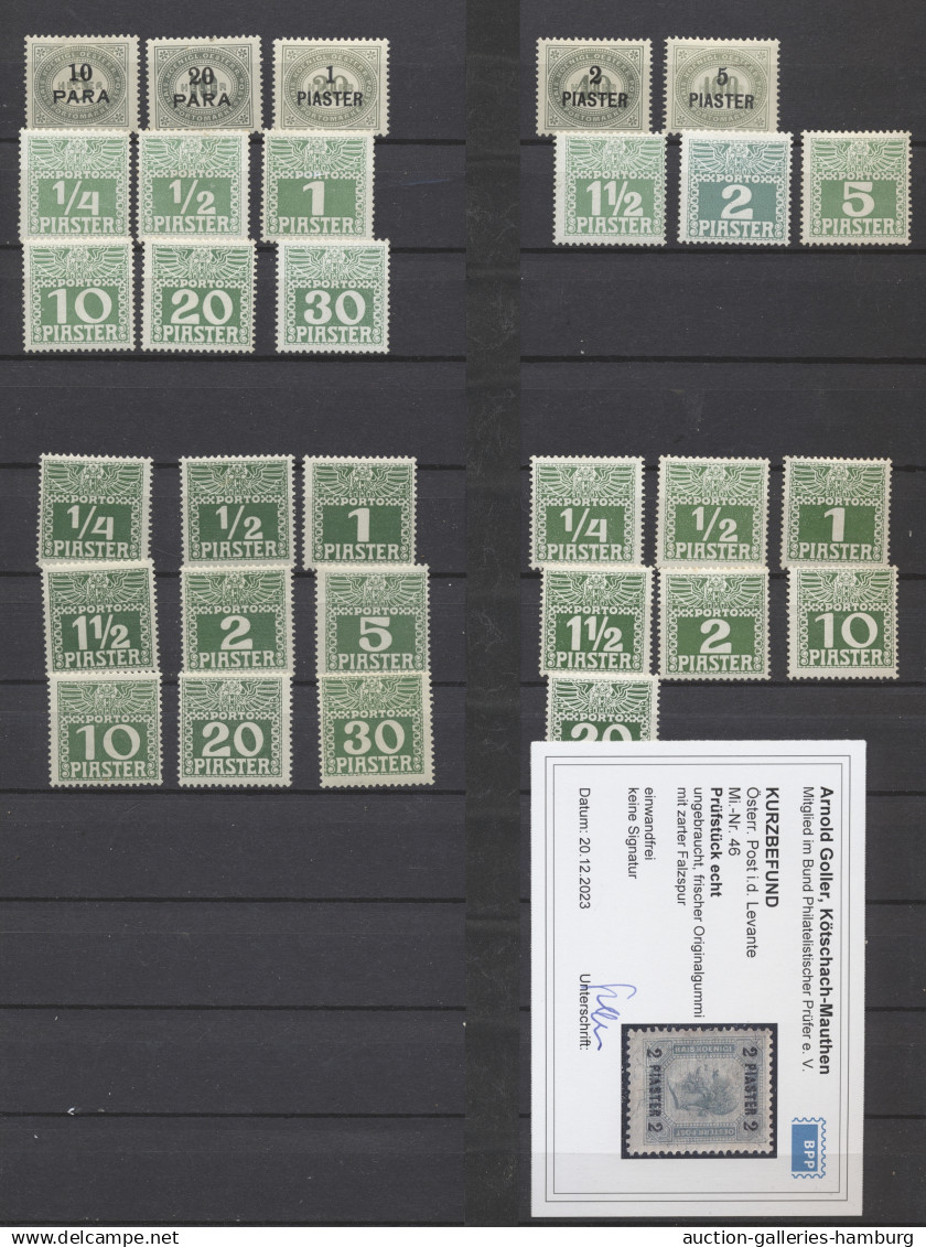 Österreichische Post In Der Levante: 1867-1914, Fast Komplette Ungebrauchte Samm - Levant Autrichien
