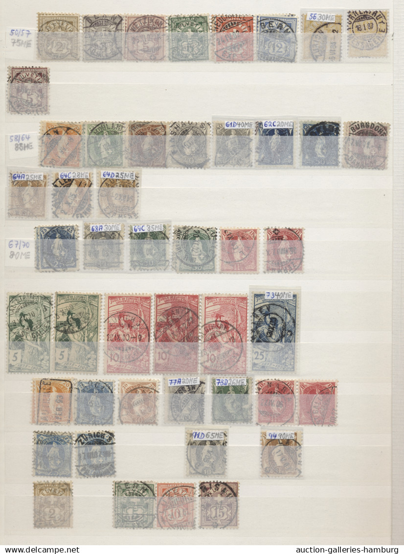Schweiz: 1850-1960, Sammlung In Einem Einsteckbuch Mit U.a. Besseren Werten Wie - Lotti/Collezioni