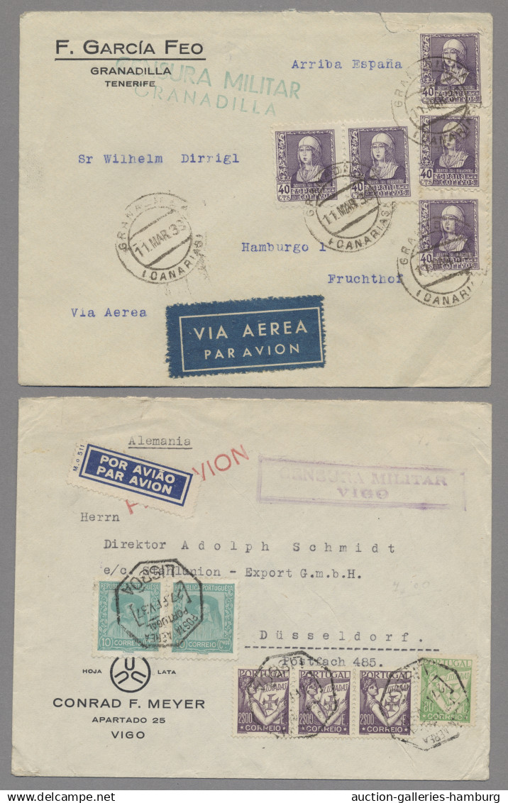 Spain: 1880-2010 (ca.), Mittlerer Karton Mit Mehreren Hundert Belegen / Ganzsach - Autres & Non Classés