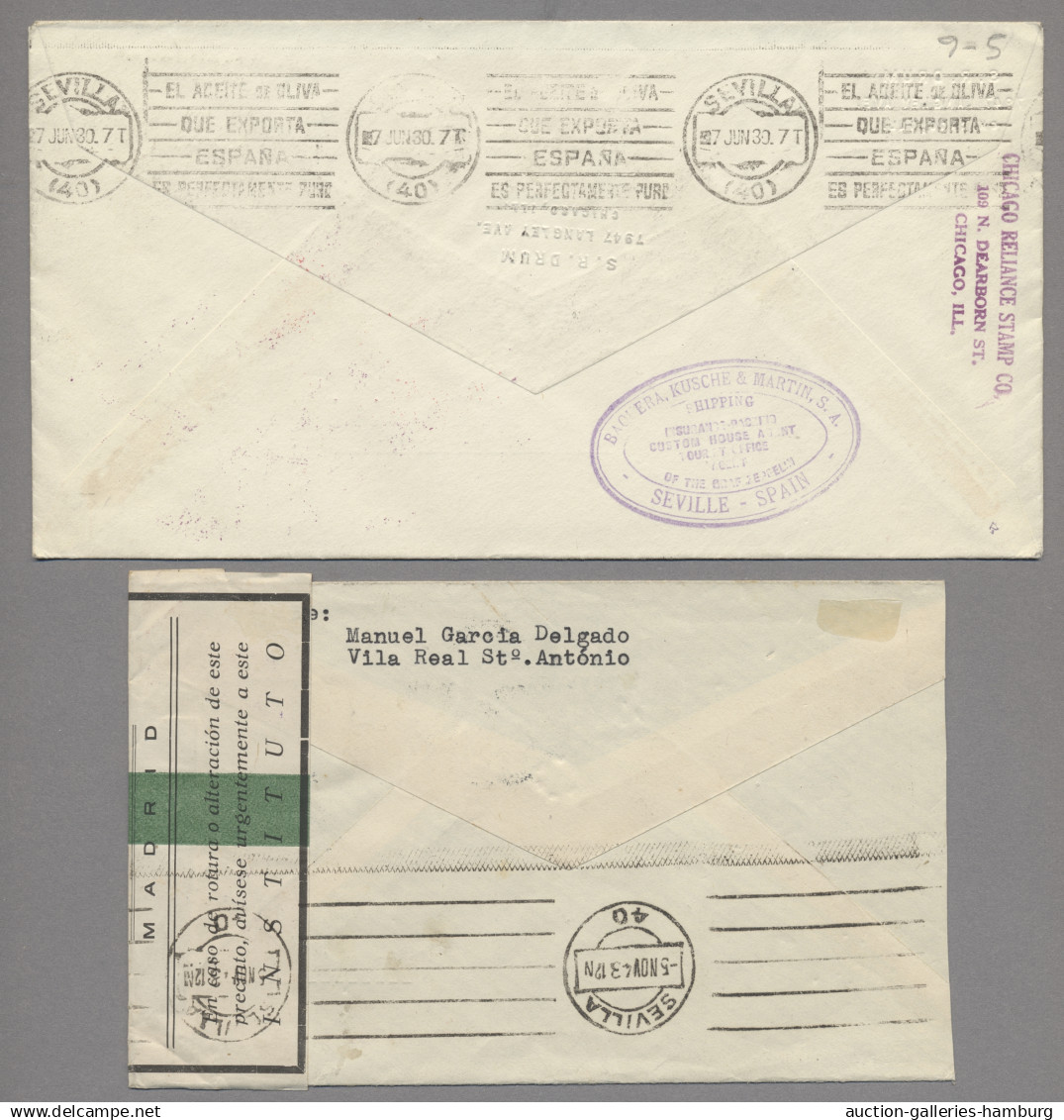 Spain: 1880-2010 (ca.), mittlerer Karton mit mehreren hundert Belegen / Ganzsach