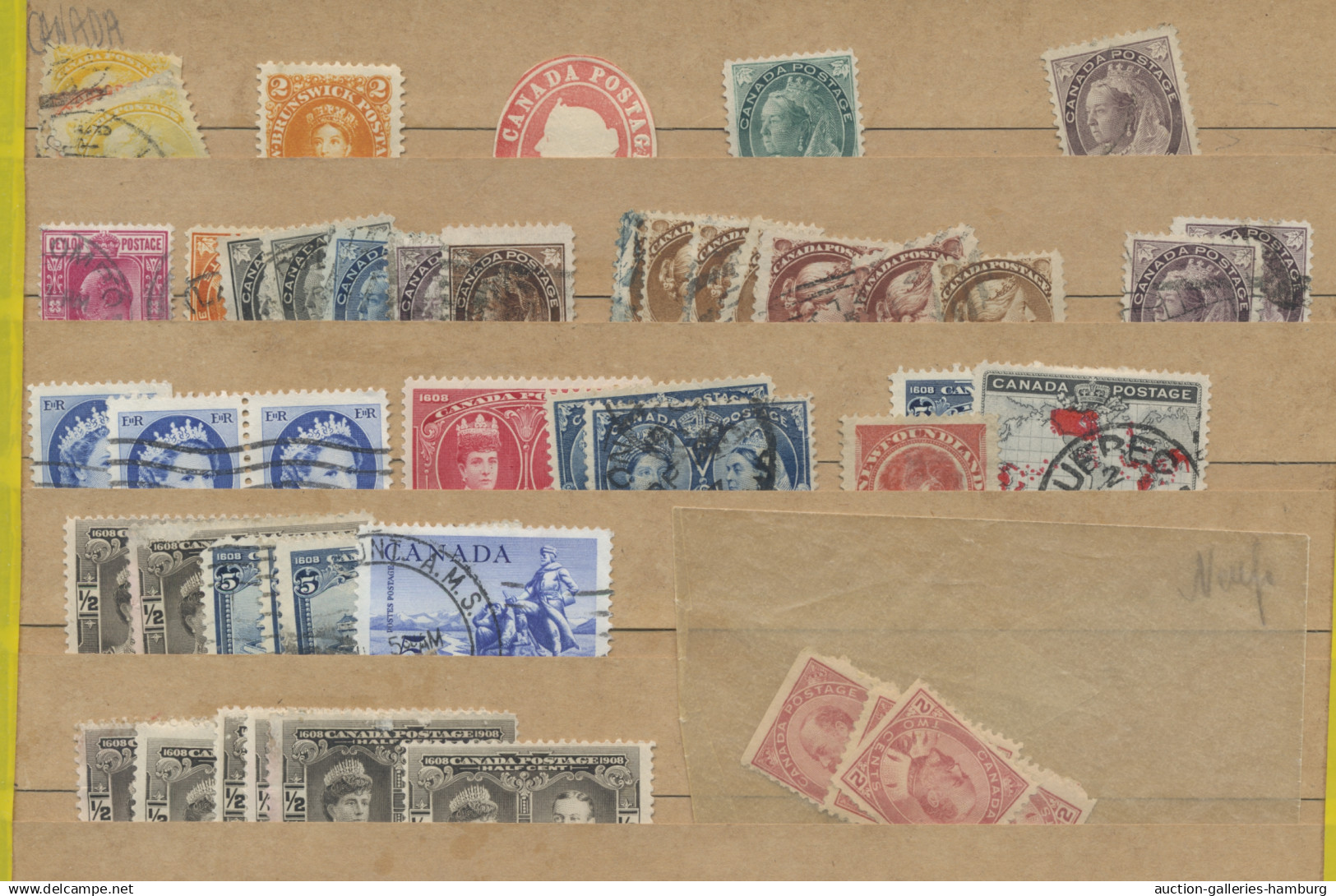Canada: Small Selection Of Mainly Used Stamps Of The Classic Period, Mixed Quali - Collections