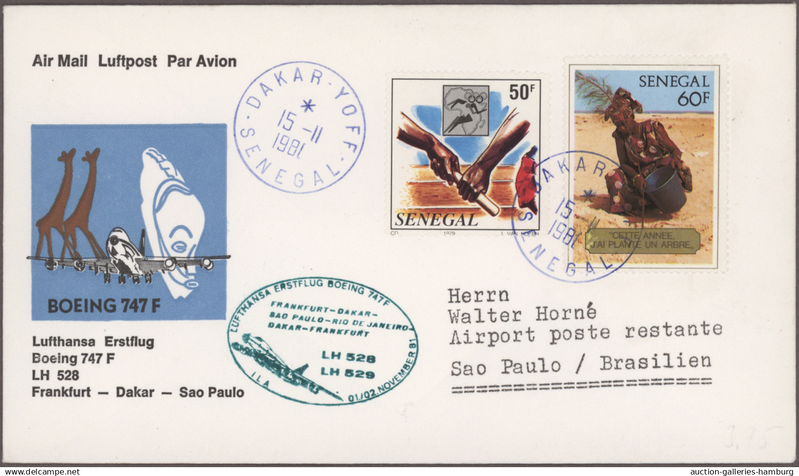 Airmail - Overseas: 1963/1988, Balance Of Ca. 120 FIRST FLIGHT Covers/cards, All - Sonstige & Ohne Zuordnung