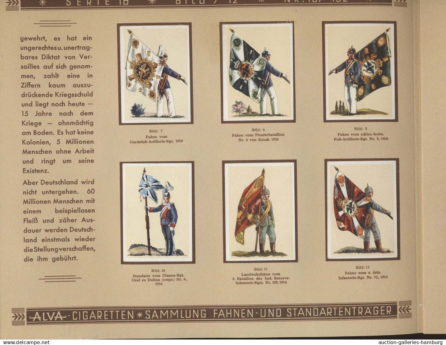 Reklame- Und Sammelbilder: FLAGGEN - UNIFORMEN - FAHNENTRÄGER, 1930-1933 (ca.), - Autres & Non Classés