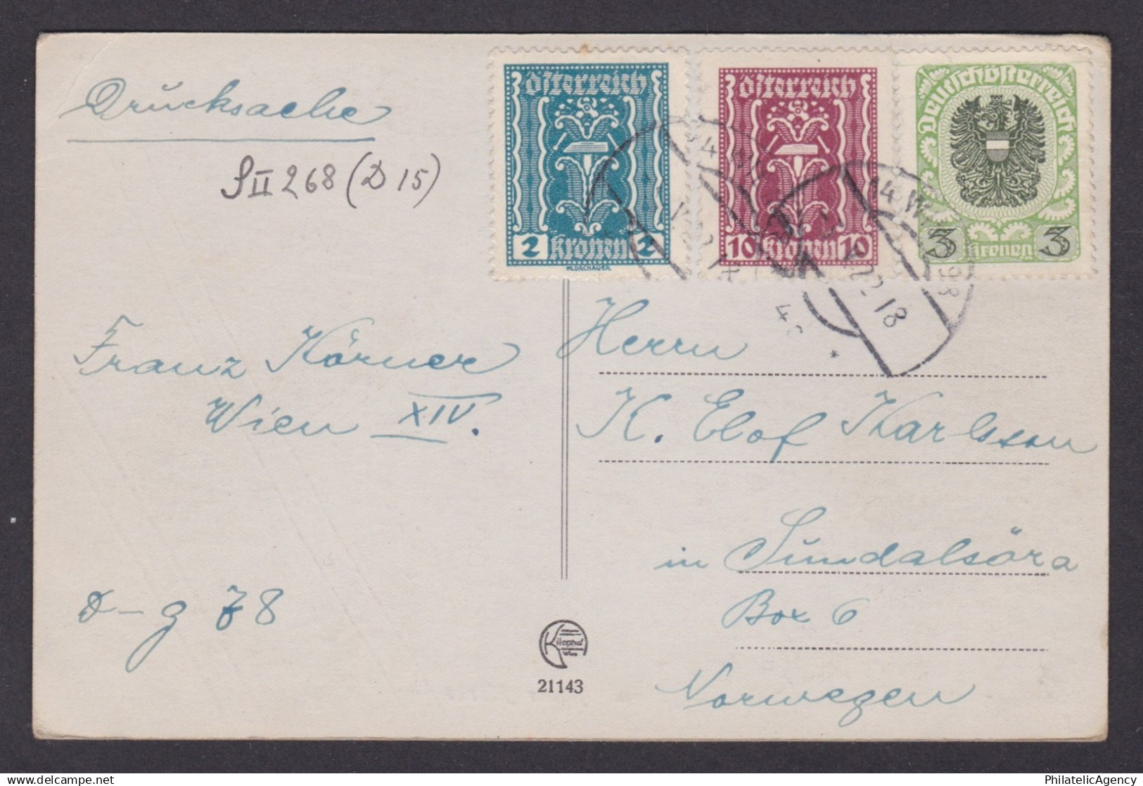 Postcard, Austria Vienna, Neuer Markt - Wien Mitte