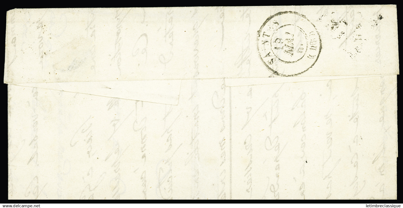 Lettre N°3 OBL Grille + Cursive "16 St Fort" + T15 St Genis De Saintonge Sur Lettre, Ind 23. TB - Altri & Non Classificati