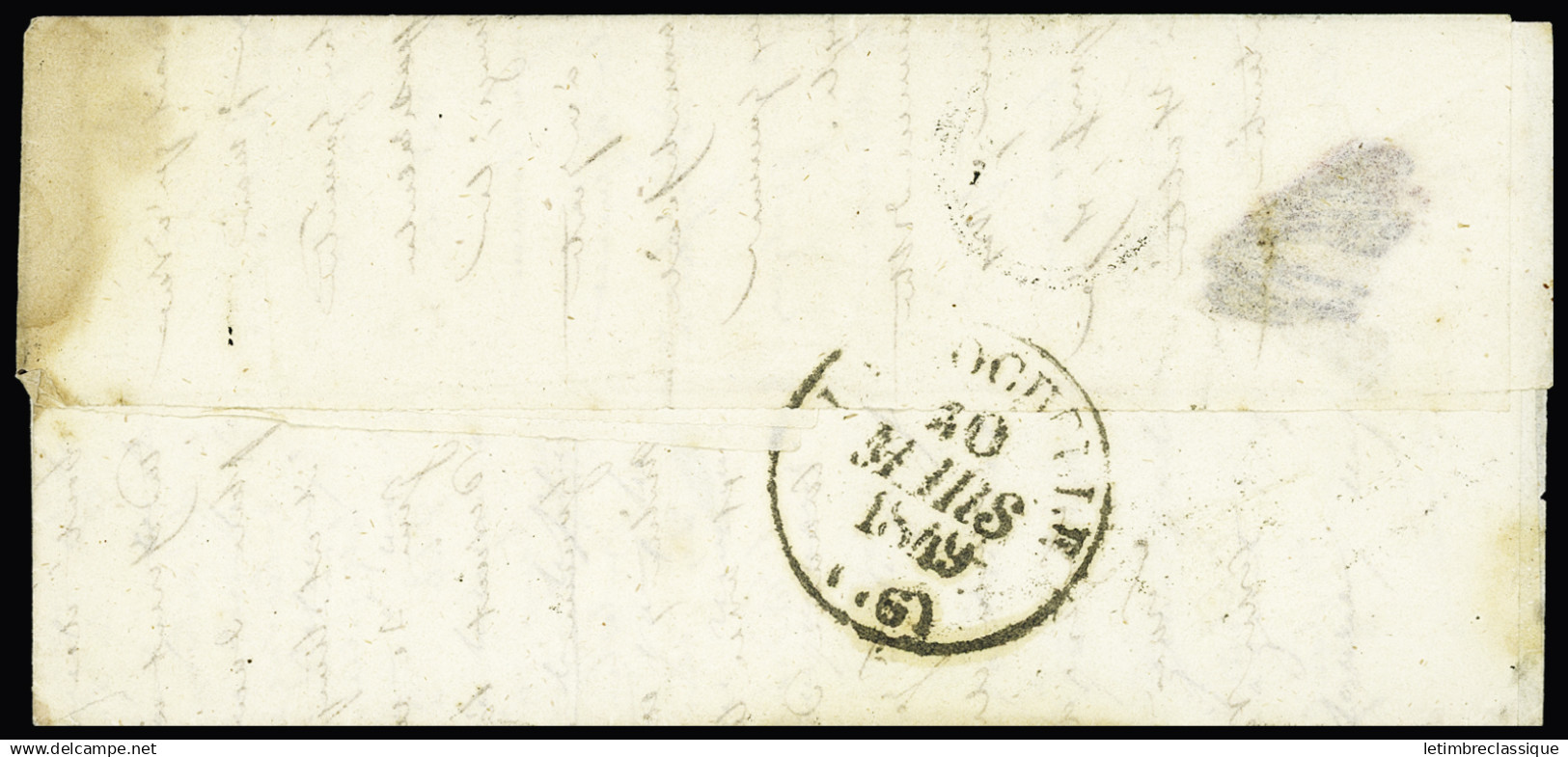 Lettre N°3 OBL Grille + Cursive "16 ST Hilaire De Saintonge" (1849) + Dateur B + Boite Rurale "B" D'Ecoyeux Sur Lettre, - Altri & Non Classificati