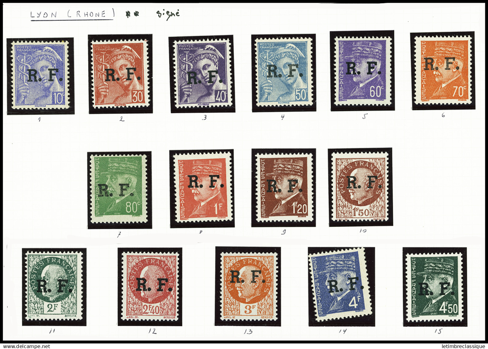 ** PONS N°1/12 Série Complète De 12 Valeurs, +Bordeaux N°1/11 Type I, + Lyon N°1/15, Tous Neufs **, TB - Liberation