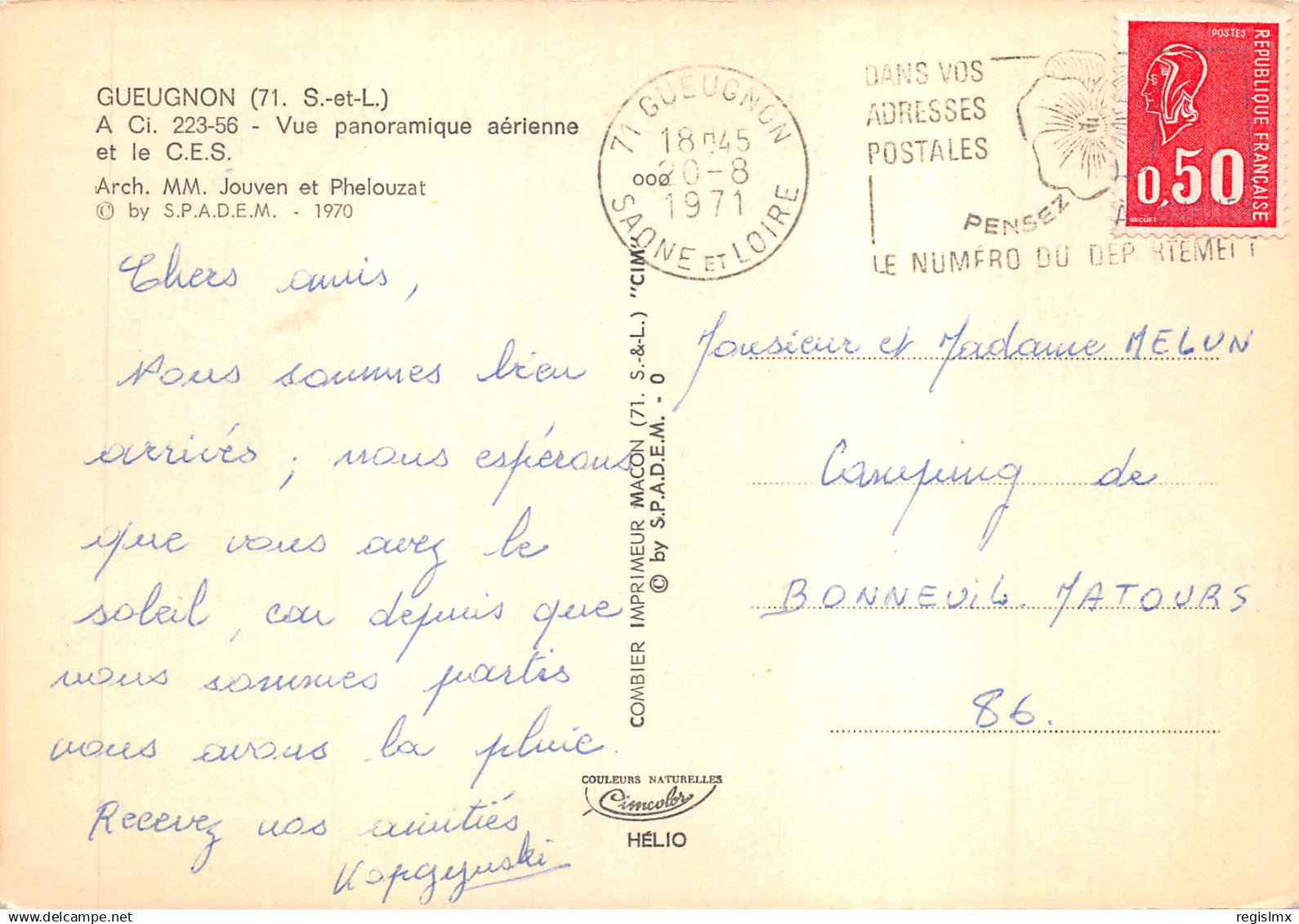 71-GUEUGNON-N°545-D/0325 - Gueugnon