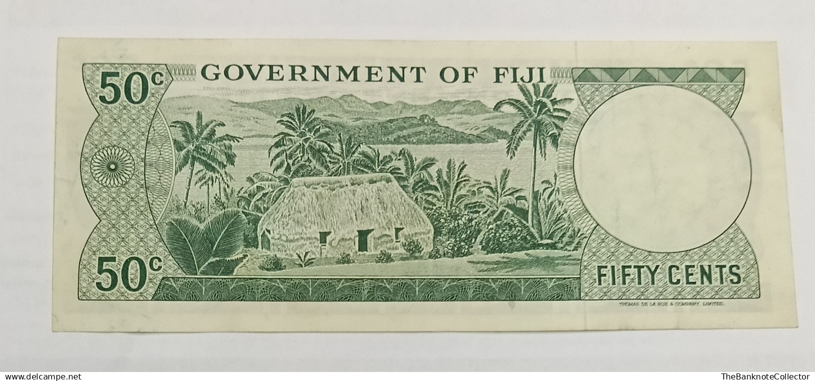 Fiji Fifty 50 Cents ND1969 QEII P-58 Prefix A/1 VF - Fiji