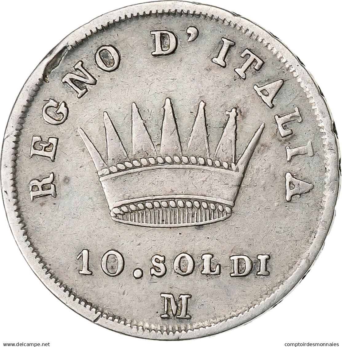 Monnaie, États Italiens, KINGDOM OF NAPOLEON, Napoleon I, 10 Soldi, 1810 - Napoleoniche