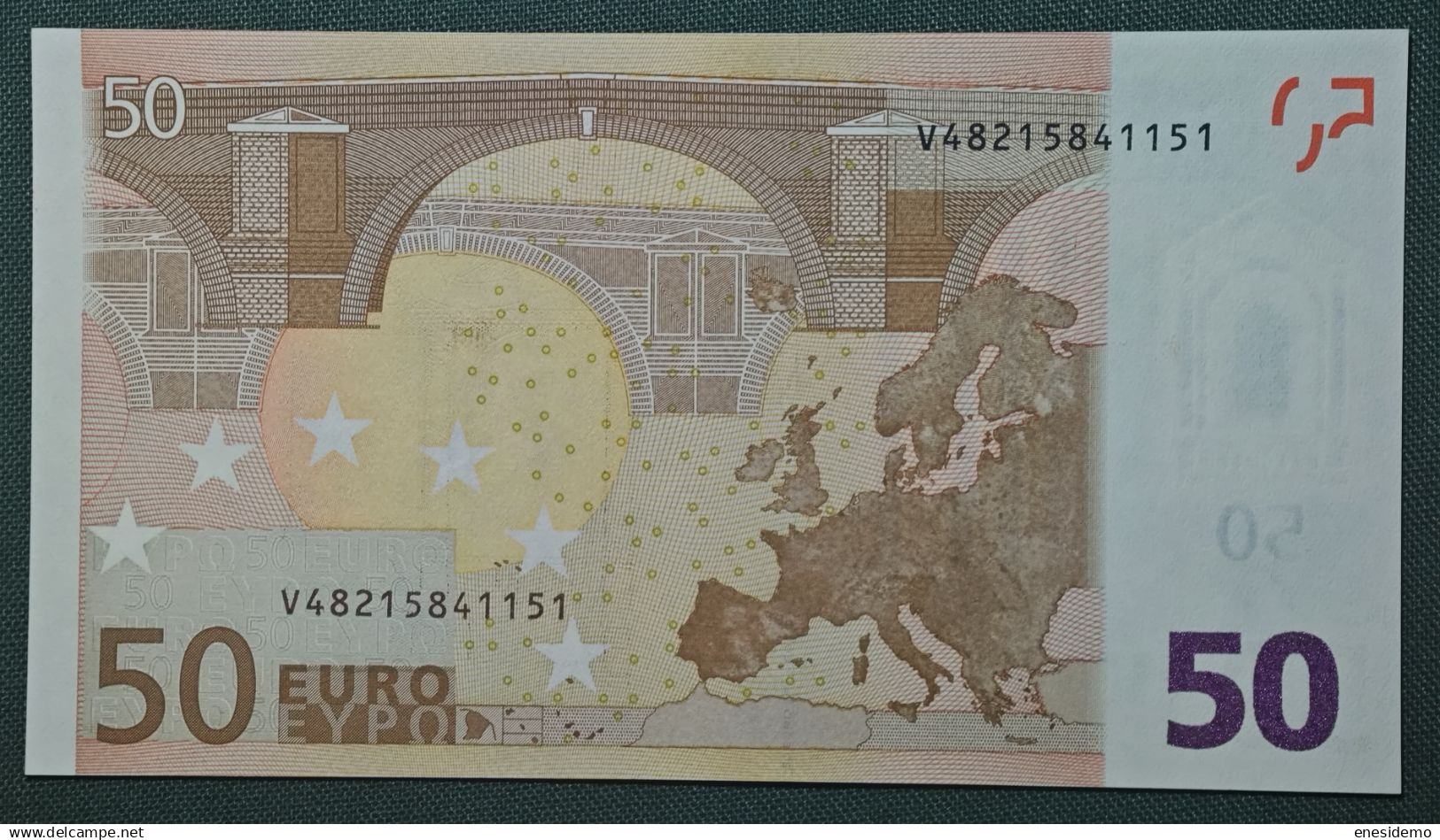 50 EURO SPAIN 2002 TRICHET MO45D5 V ERROR IN CODE  SC FDS UNC. PERFECT - 50 Euro