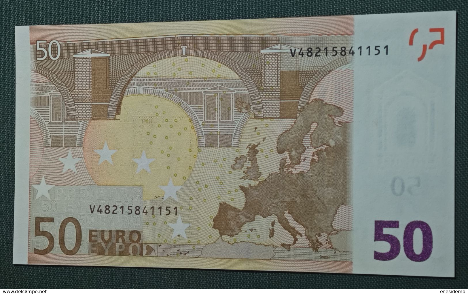 50 EURO SPAIN 2002 TRICHET MO45D5 V ERROR IN CODE  SC FDS UNC. PERFECT - 50 Euro
