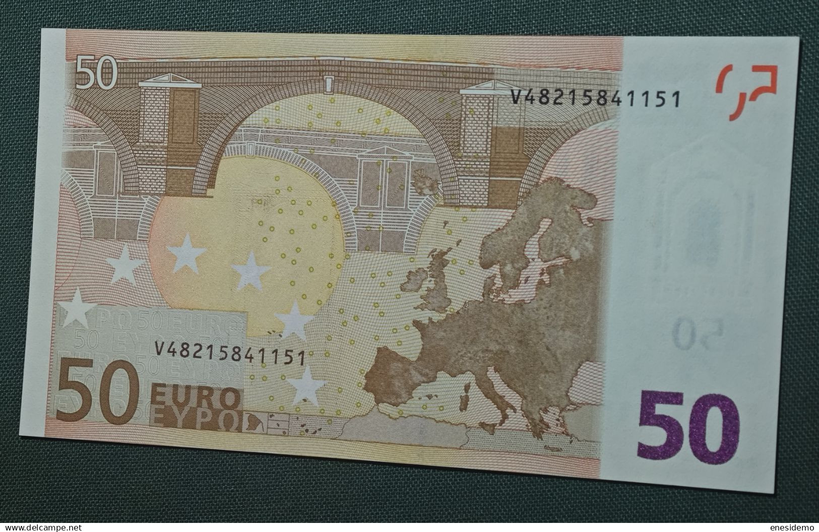 50 EURO SPAIN 2002 TRICHET MO45D5 V ERROR IN CODE  SC FDS UNC. PERFECT - 50 Euro