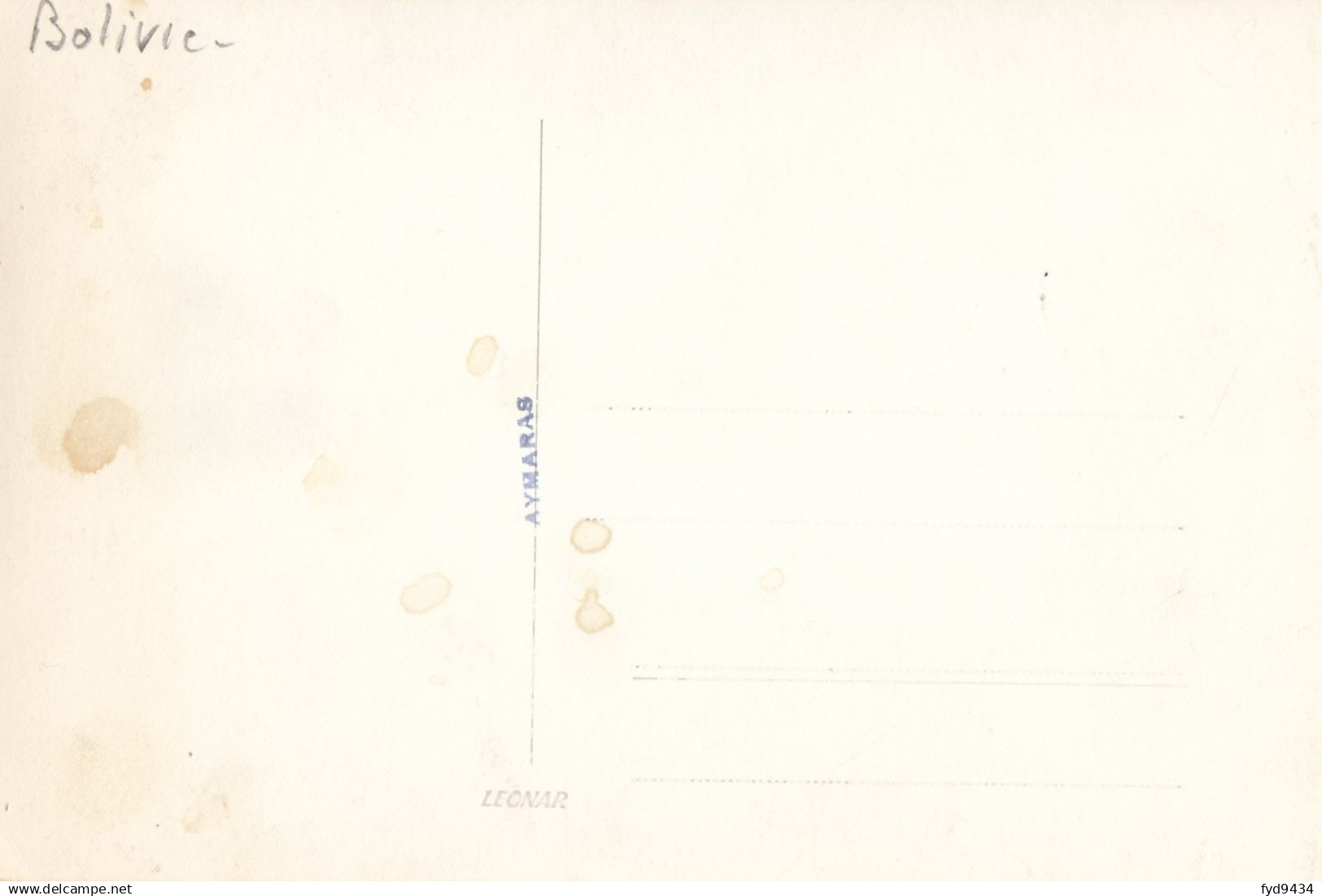 CPA - Garçon Aymaras - Bolivien