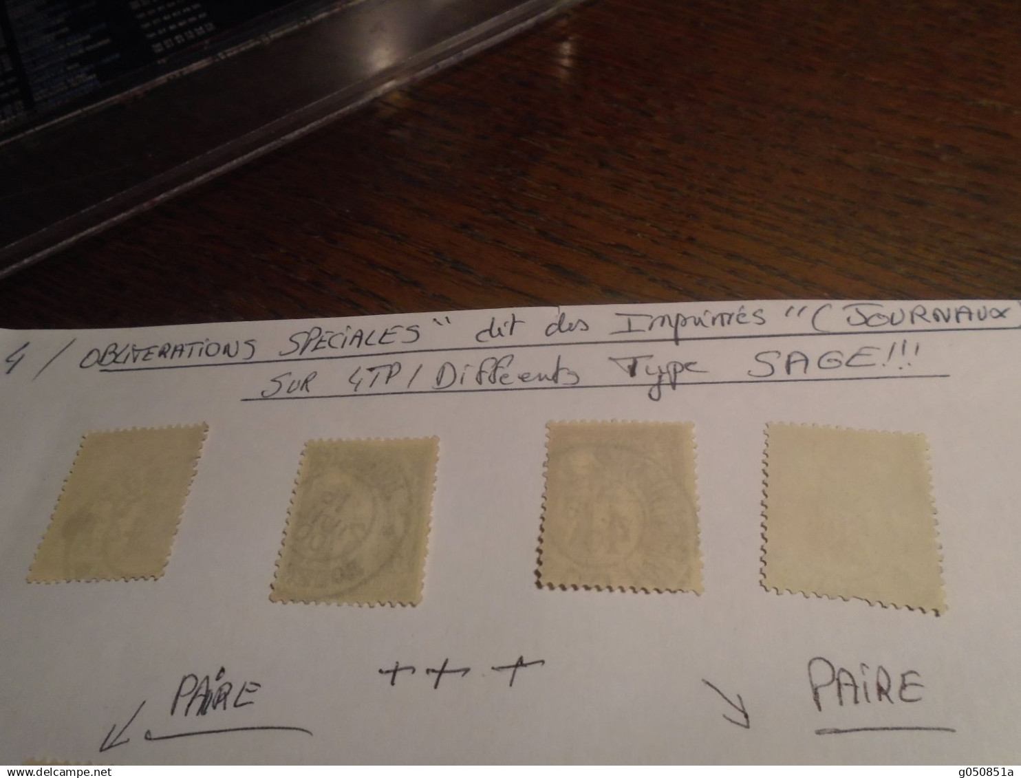 Timbres  Type SAGE ( N S U ) 4 OBL/**Speciales JOURNAUX** TP/DIFFERENTS + 2 PAIRE !!!! - 1876-1898 Sage (Type II)