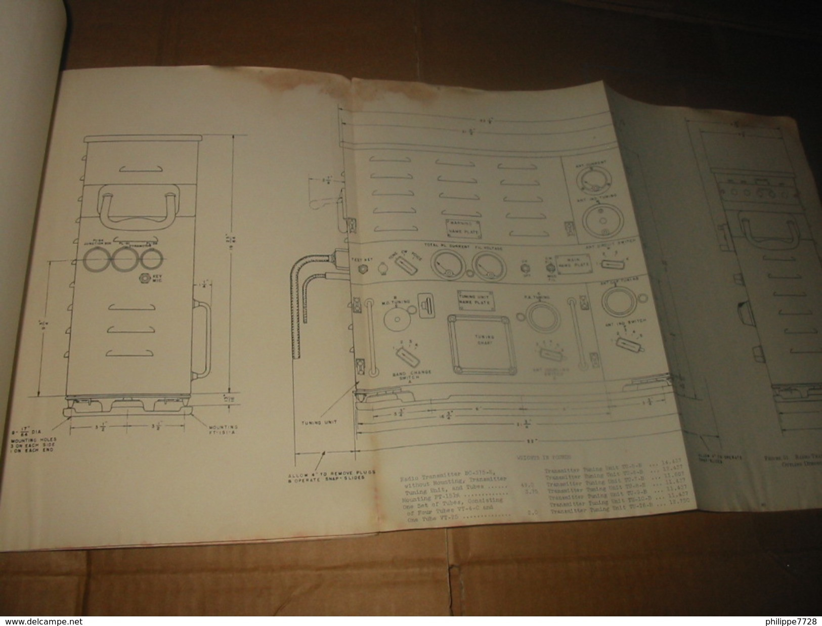 Livret authentique Opération and Maintenance RADIO TRANSMITTER BC-375-E  ARMY AIR FORCES 5 Janvier 1943