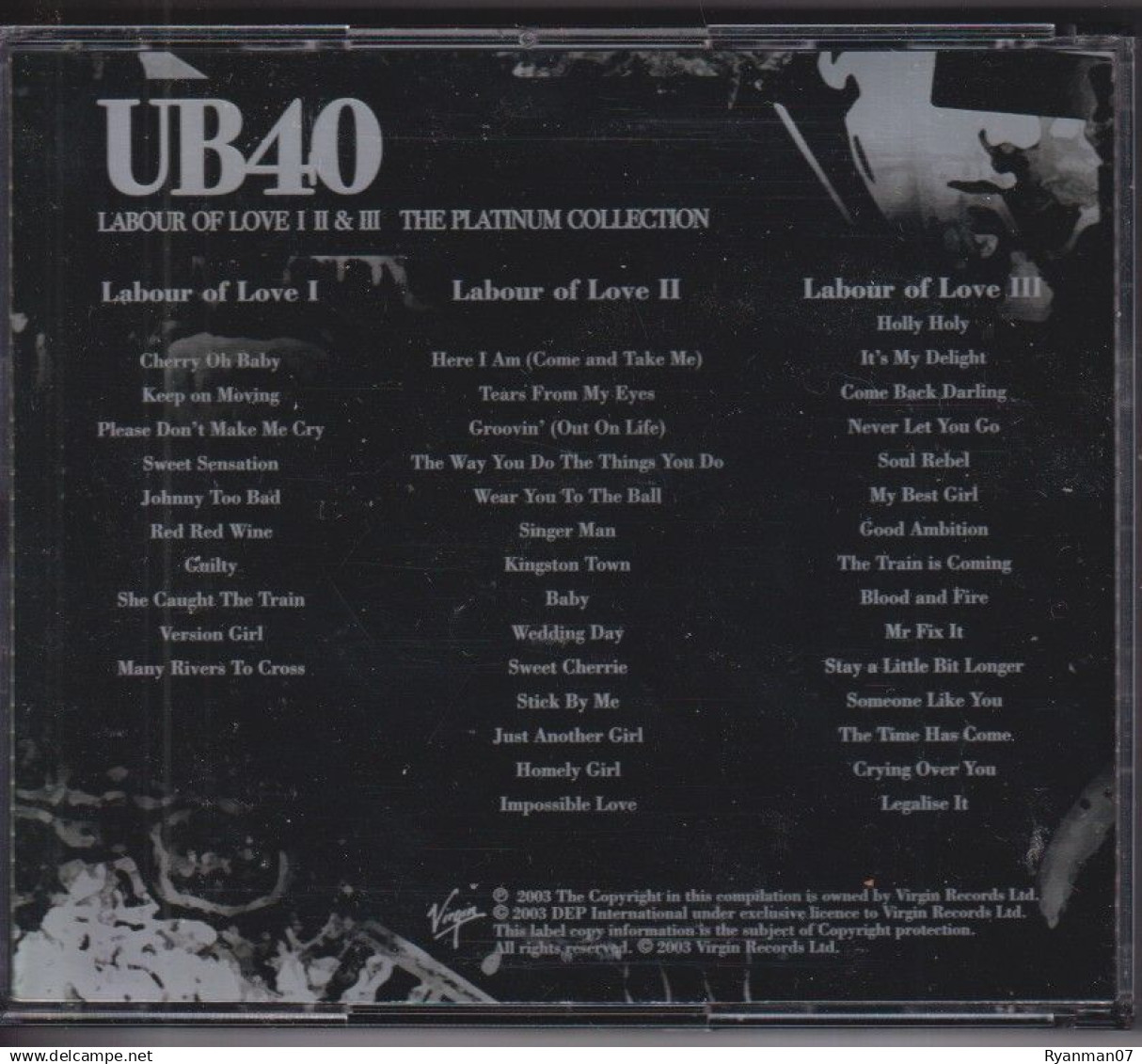 UB40 - THE PLATINUM COLLECTION - COFFRET 3 CD + 1 CD BONUS - - Reggae