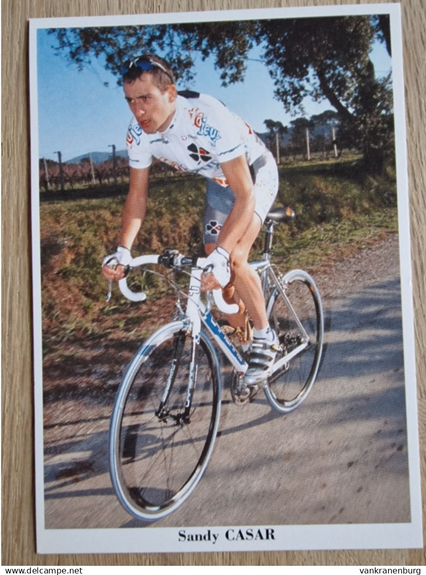 Card Sandy Casar - Team Fdjeux.com - Francaise Des Jeux - 2003 - Cycling - Cyclisme - Ciclismo - Wielrennen - Wielrennen