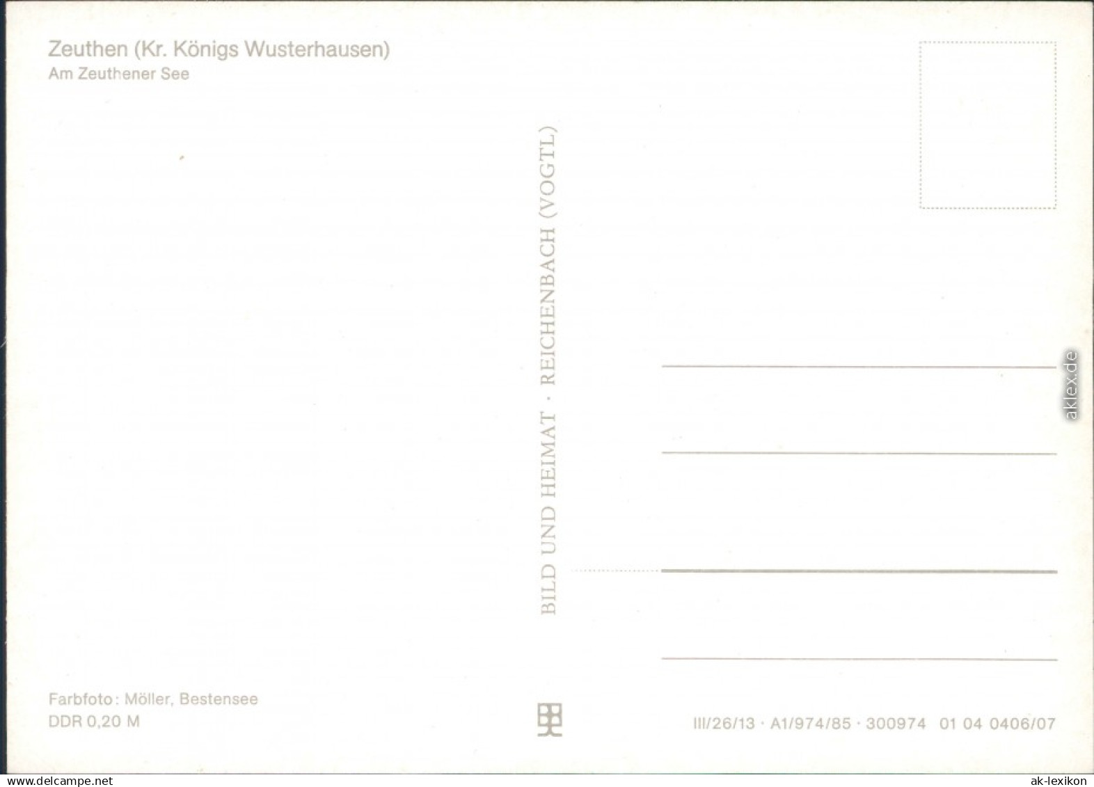 Ansichtskarte Schmöckwitz-Berlin Zeuthener See Mit Segelbooten 1985 - Schmöckwitz