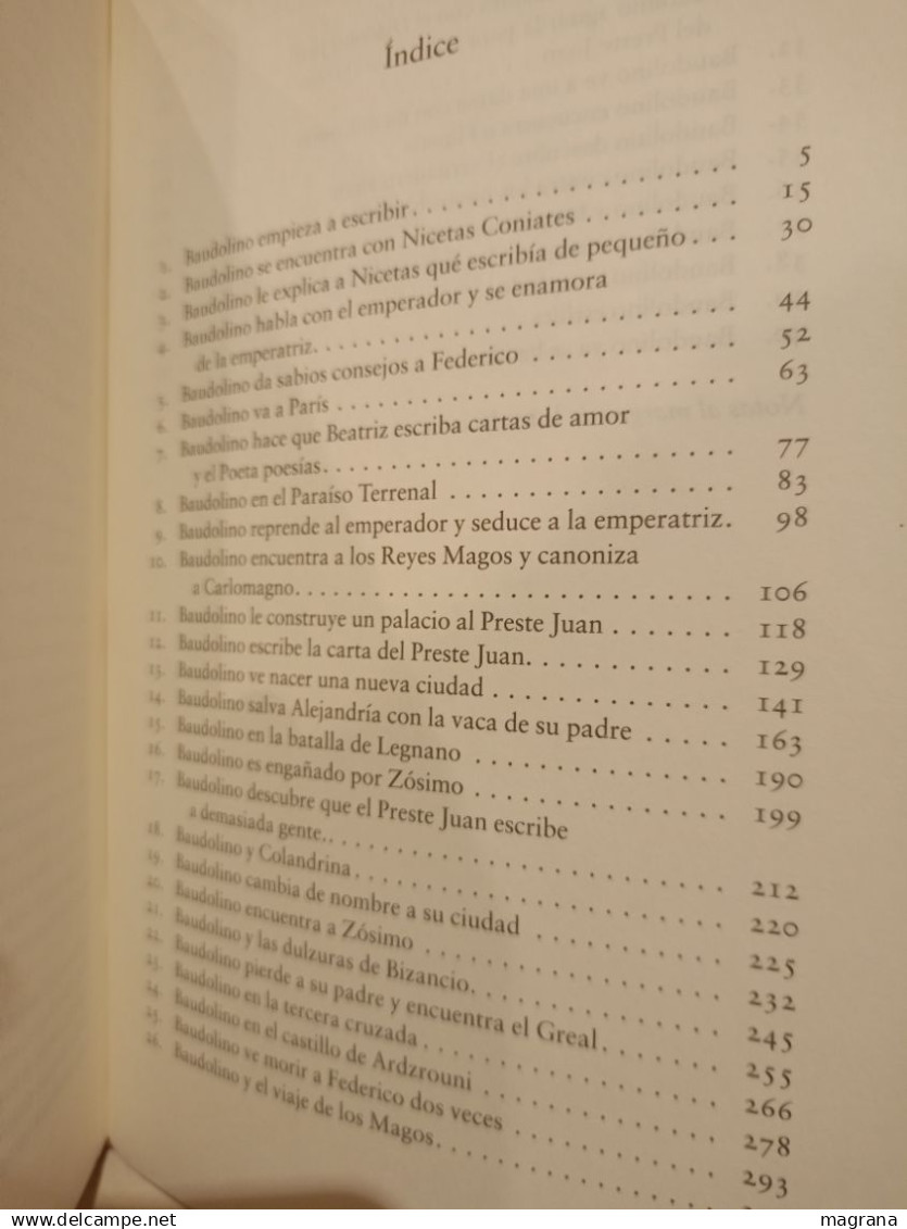 Baudolino. Umberto Eco. Círculo De Lectores. 2001. 512 Páginas. - Clásicos
