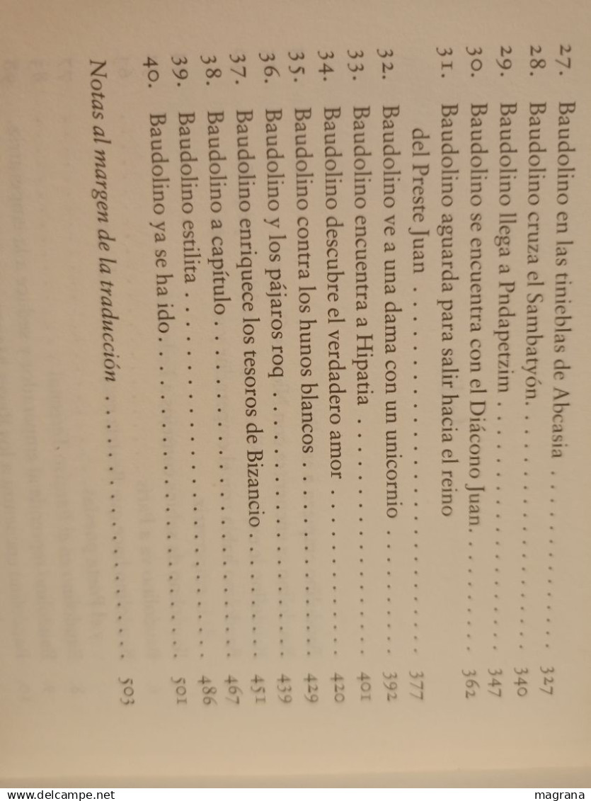 Baudolino. Umberto Eco. Círculo de lectores. 2001. 512 páginas.