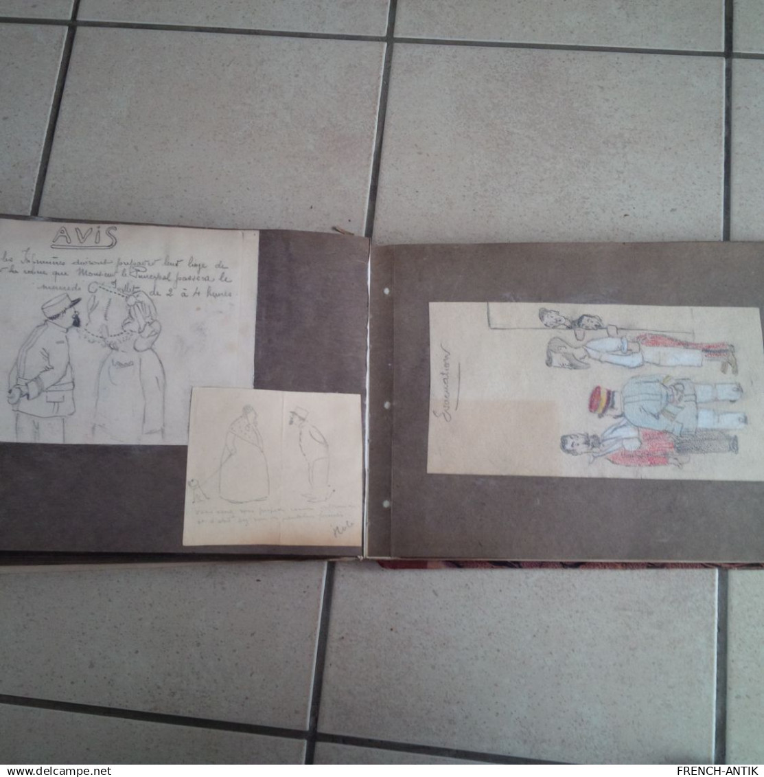 ALBUM PHOTO MELUN ET CANNES HOPITAL MILITAIRE HOTEL CARLTON PHOTO  CARTES POSTALE ET DESSIN 580 DOCUMENTS RARE