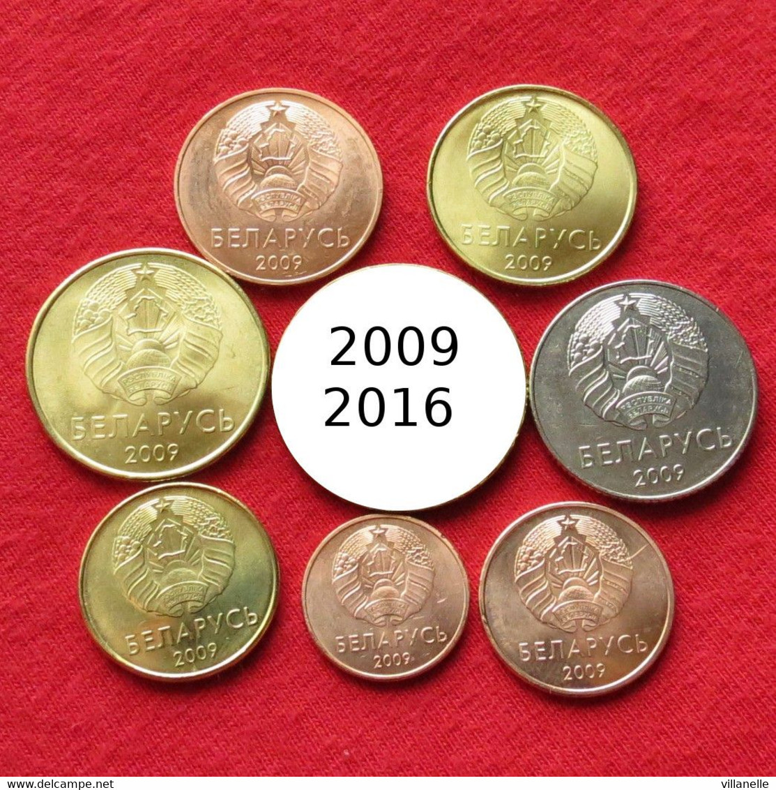 Belarus Set  1 2 5 10 20 50 Kop.1 Rub  2009 / 2016   Bielorússia Bielorrusia Biélorussie UNC ºº - Belarus