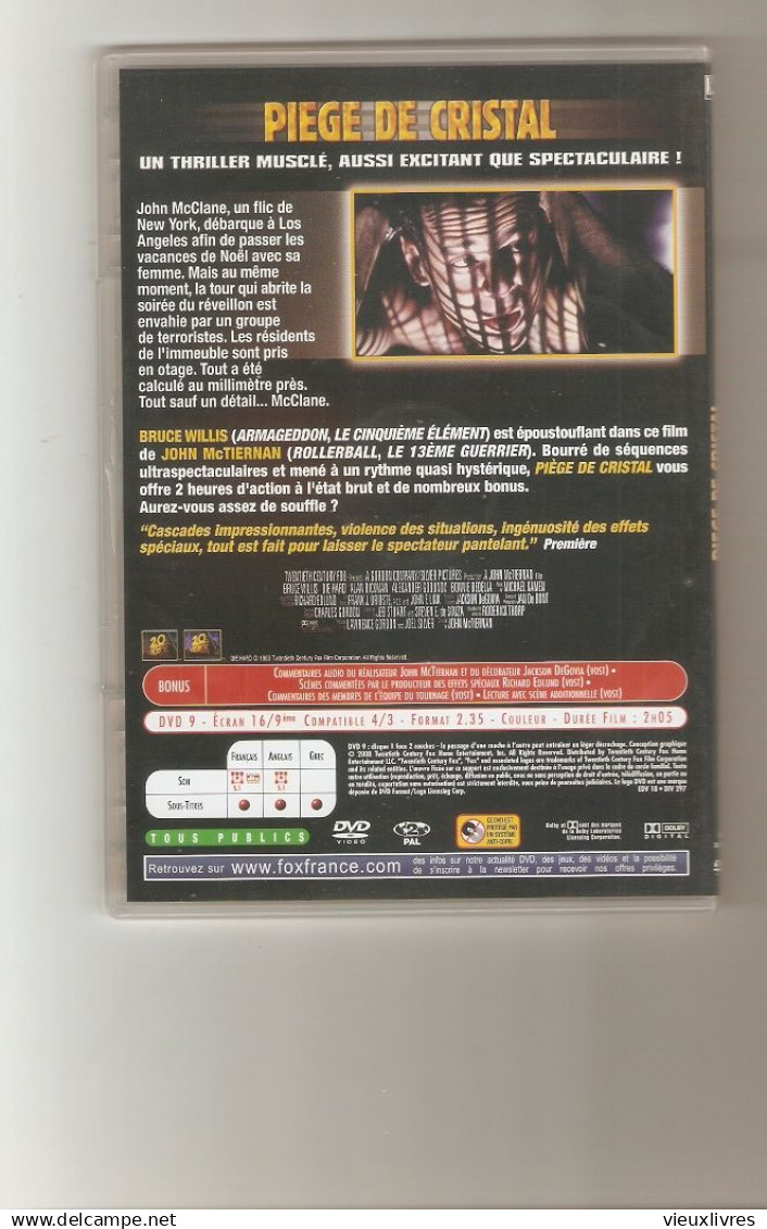 Piège De Cristal DIE HARD 1 DVD Bruce Willis - Action, Adventure
