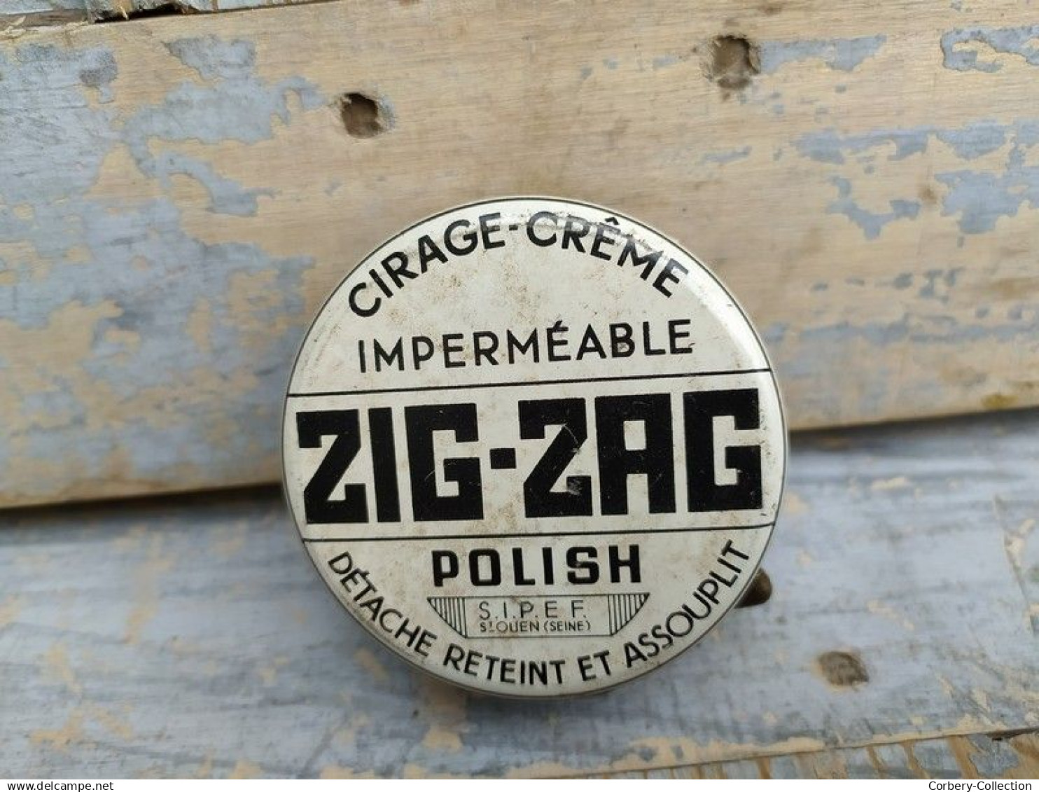 Deux Anciennes Boites Publicitaires Cirage ZIG-ZAG - Boxes