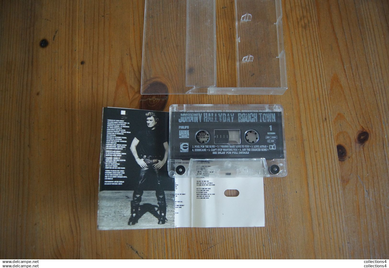 JOHNNY HALLYDAY ROUGH TOWN CASSETTE AUDIO 1994  VALEUR+ - Audio Tapes