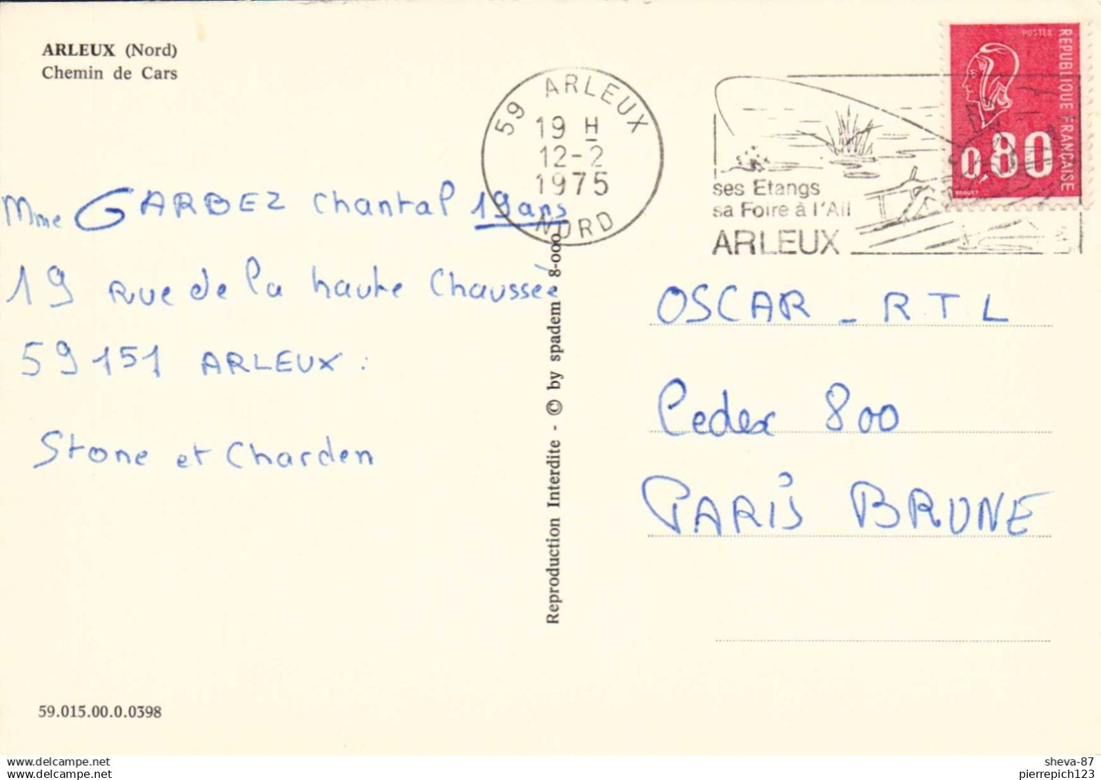 59 - Arleux - Chemin De Cars - Arleux