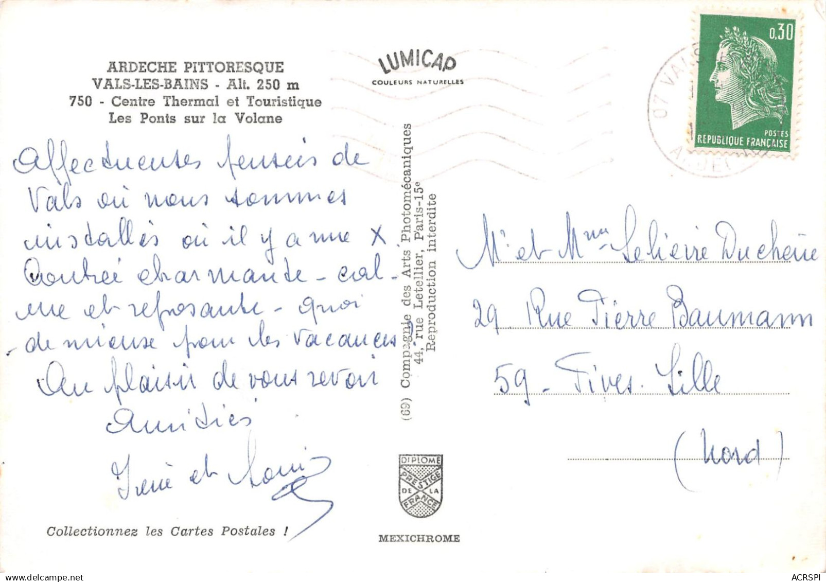 07 VALS-les-BAINS Le Centre Thermal (Scan R/V) N° 45 \PB1103 - Vals Les Bains