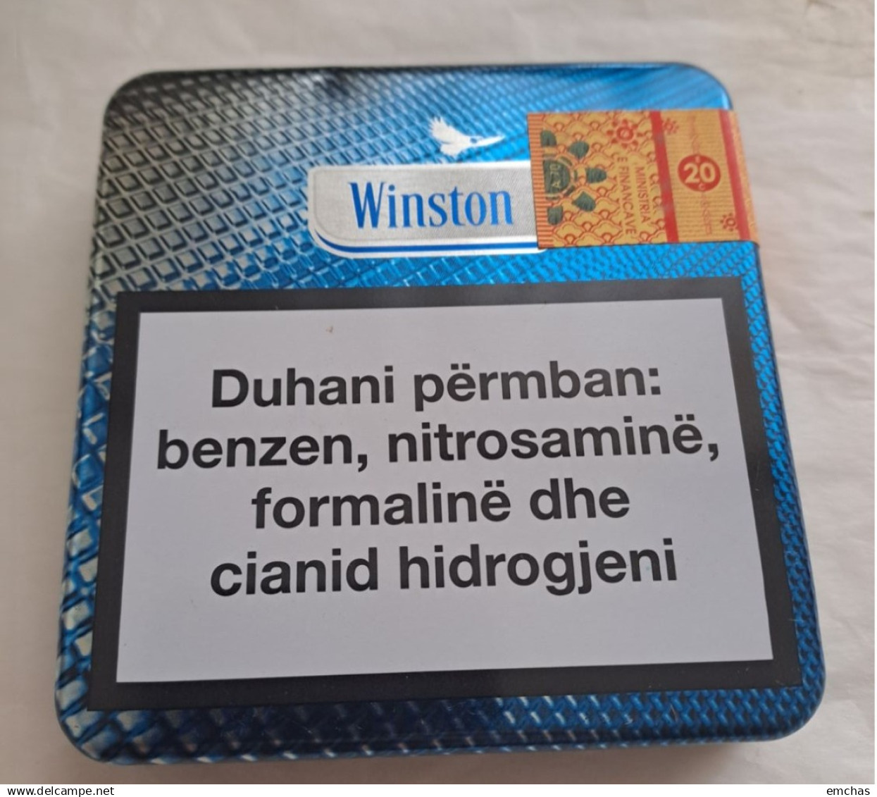 Vintage Winston Blue Cigarettes Tin Box Limited Edition - Empty Cigarettes Boxes