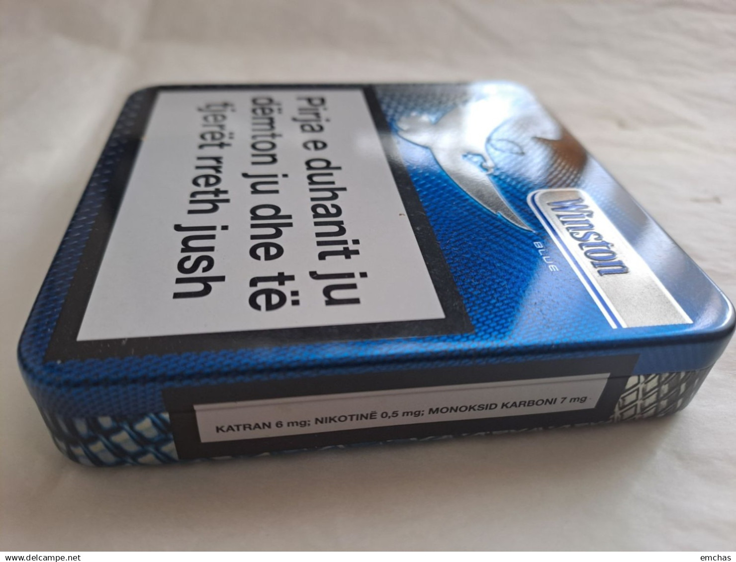 Vintage Winston Blue Cigarettes Tin Box Limited Edition - Empty Cigarettes Boxes
