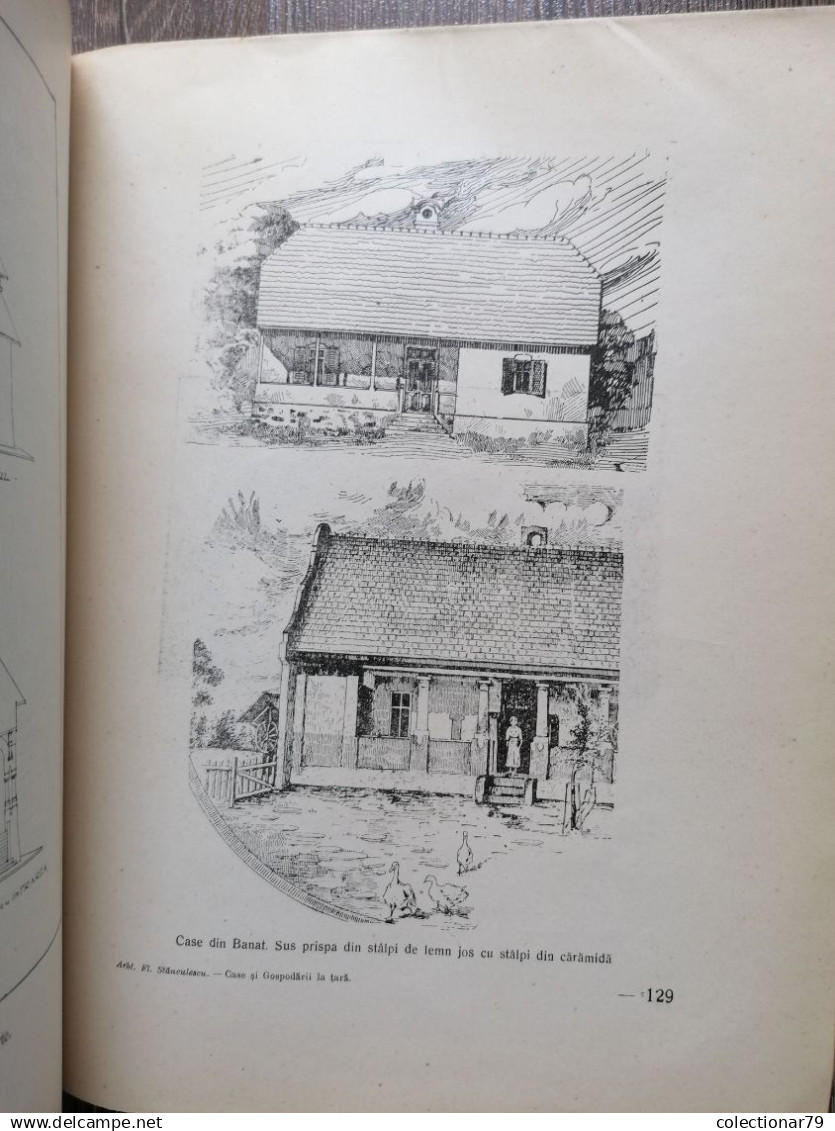 Romania Arhitect Florea Stanculescu Case Si Gospodarii La Tara 1927 192 Pag . Pagini Netaiate - Livres Anciens