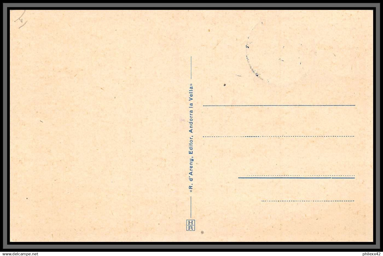 57081 N°48 Blason Armoirie Des Vallées Bleu 1939 Andorre Andorra Carte Maximum (card) édition D'areny - Maximumkarten (MC)
