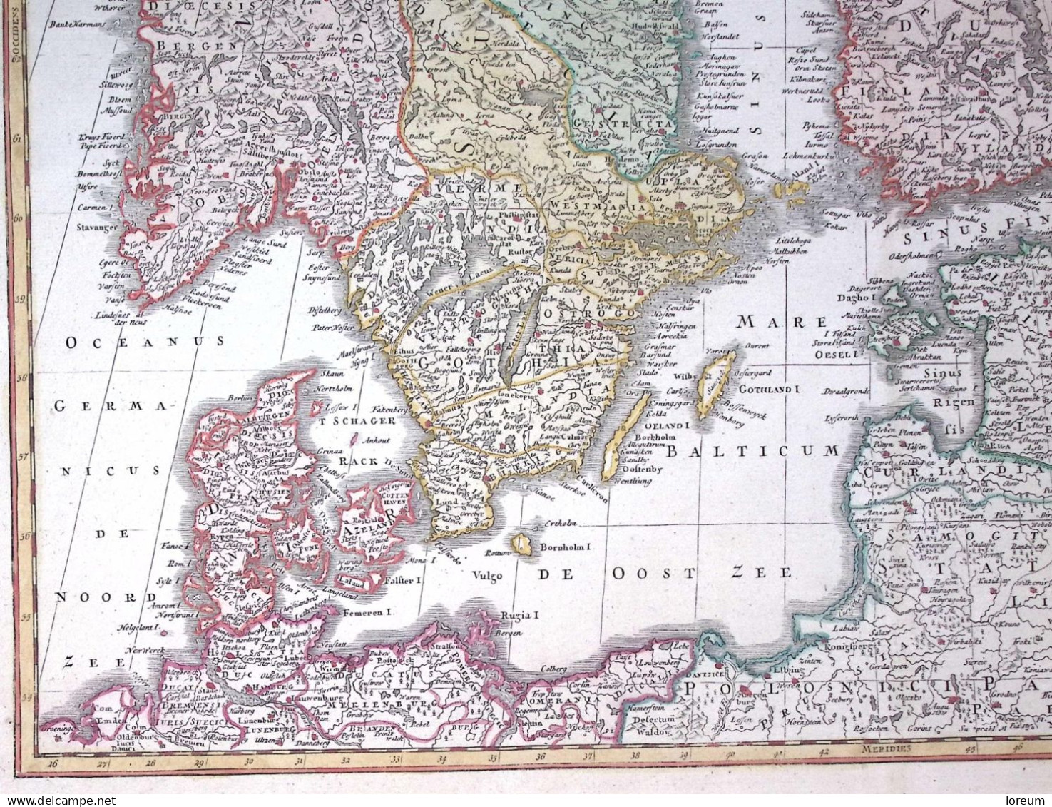 Homann's Scandinavia & Baltic Map Ca. 1720 – Copper Engraved, Hand-Coloured - Geographical Maps