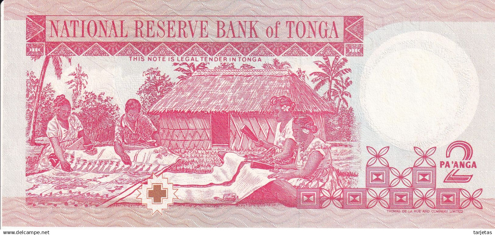 BILLETE DE TONGA DE 2 PA'ANGA DEL AÑO 1995 SIN CIRCULAR (UNC) (BANKNOTE) - Tonga