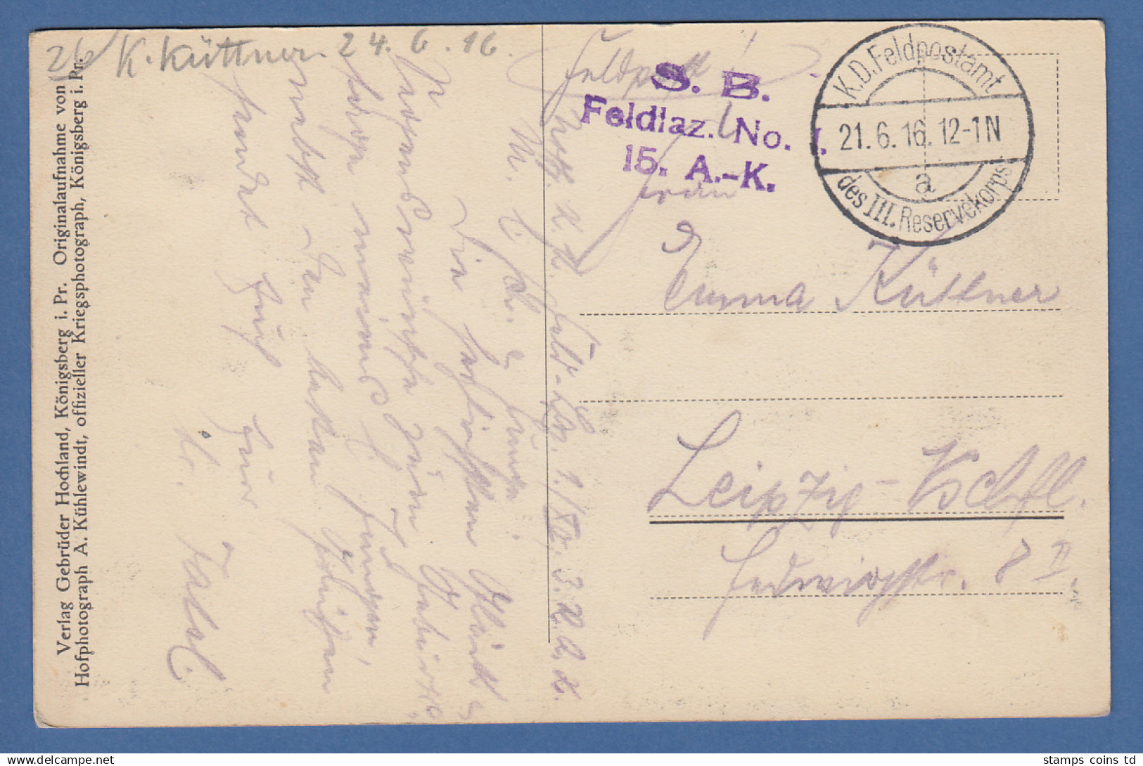 AK Litauen Vilnius Dt. Offiziere, Feldlazarett, 1916 Per Feldpost Gelaufen - Lithuania