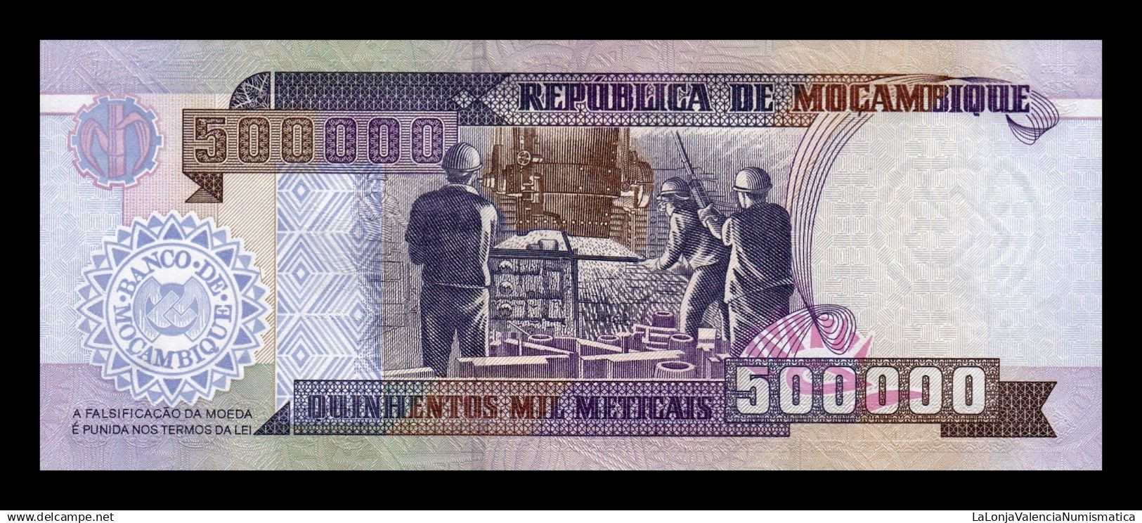 Mozambique 500000 Meticais 2003 Pick 142 Capicua Sc Unc - Mozambique